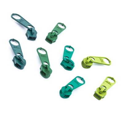 8 Schieber für Reißverschluss-Set grün 5mm
