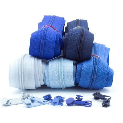 Reiverschluss-Set 3mm Blautne