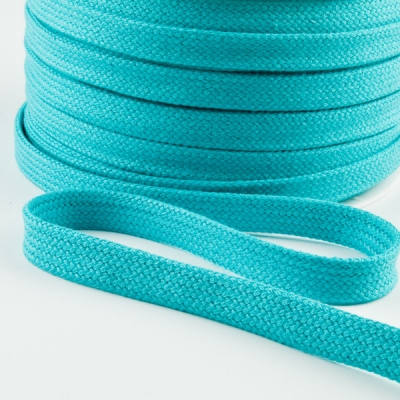 Flachkordel aus Baumwolle 12mm türkis