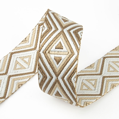 Gurtband 38mm Raute beige