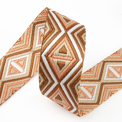 Gurtband 38mm Raute braun