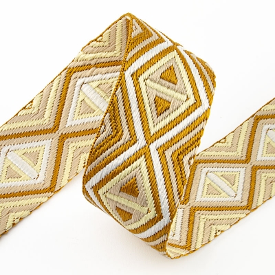 Gurtband 38mm Raute gold