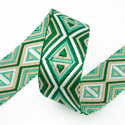 Gurtband 38mm Raute grün