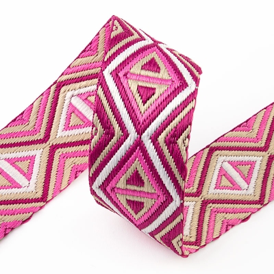 Gurtband 38mm Raute pink