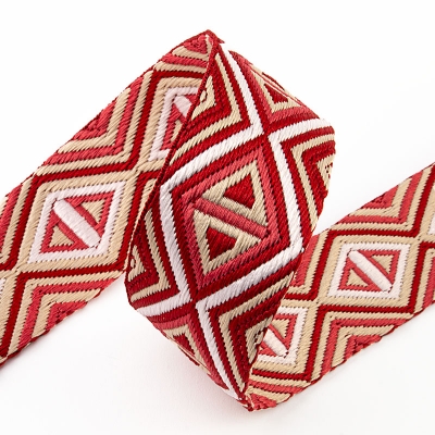 Gurtband 38mm Raute rot