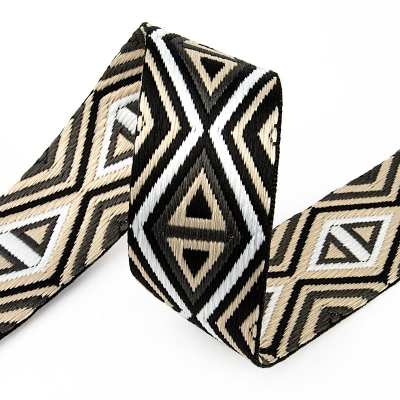 Gurtband 38mm Raute schwarz