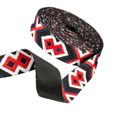 Gurtband 38mm Raute marine rot