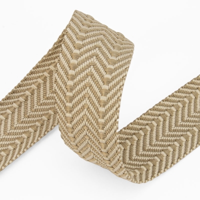 Gurtband 38mm zickzack doppelt beige