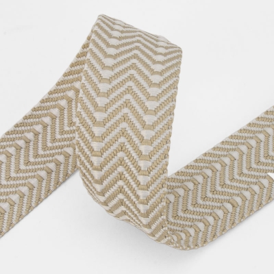 Gurtband 38mm zickzack doppelt creme