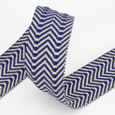 Gurtband 38mm zickzack doppelt blau
