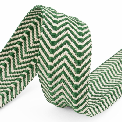 Gurtband 38mm zickzack doppelt grün
