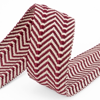 Gurtband 38mm zickzack doppelt bordeaux