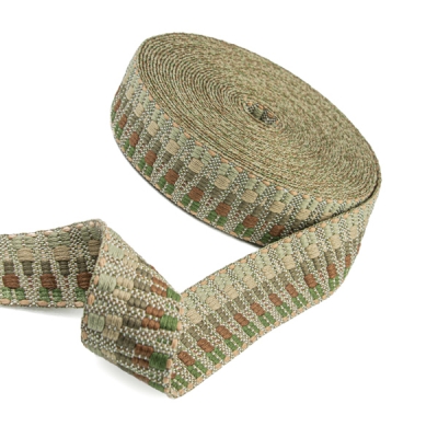 Gurtband Polyester 38mm oliv braun