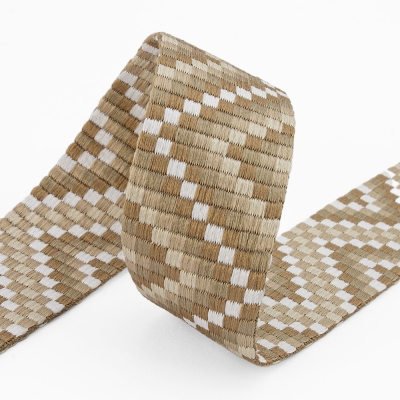 Gurtband 38mm zickzack Pixel beige