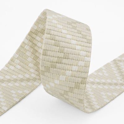 Gurtband 38mm zickzack Pixel creme