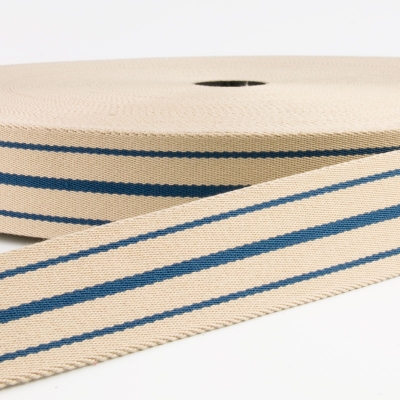 Taschengurt Gürtelband premium 40mm beige dunkelblau