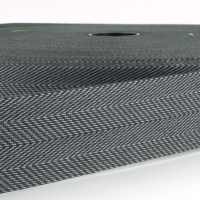 Taschengurt Gürtelband premium 40mm Fischgrat dunkelgrau/dunkelgrau uni