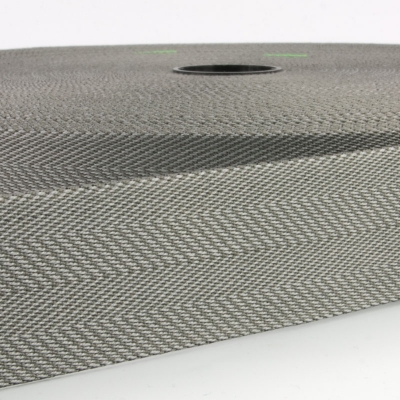 Taschengurt Grtelband premium 40mm Fischgrt grau/grau uni
