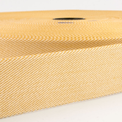 Taschengurt Gürtelband premium 40mm Streifen gelb/gelb uni