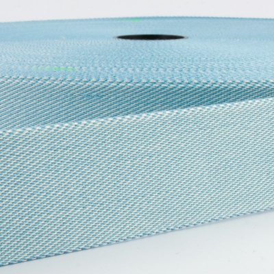 Taschengurt Gürtelband premium 40mm Streifen hellblau/hellblau uni