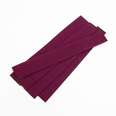 5er Pack Gurtband-Zuschnitt 25cm lang, 30mm breit, bordeaux