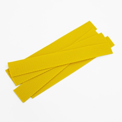 5er Pack Gurtband-Zuschnitt 25cm lang, 30mm breit, gelb