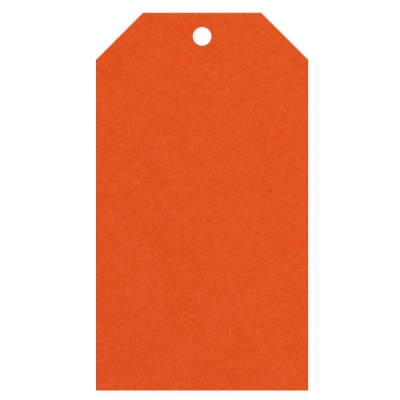Geschenkanhnger aus Karton 45x80 mm orange