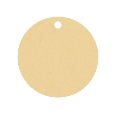 Geschenkanhnger aus Karton Kreis 60 mm beige