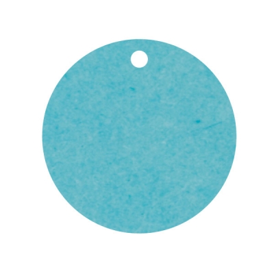 Geschenkanhnger aus Karton Kreis 45 mm wasserblau