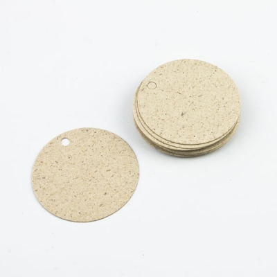 Geschenkanhnger aus Graspapier Kreis 45 mm