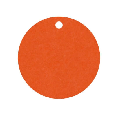 Geschenkanhnger aus Karton Kreis 45 mm orange
