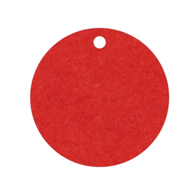 Geschenkanhnger aus Karton Kreis 60 mm rot