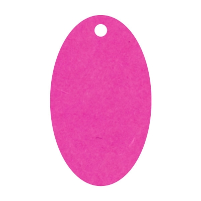 Geschenkanhnger aus Karton oval 32x54 mm pink