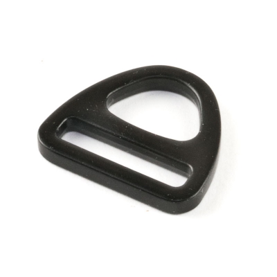 D-Ring mit Steg 20mm schwarz