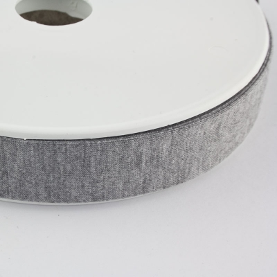 Jersey-Schrgband 20mm grau meliert