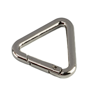 Karabiner 25mm dreieckig silber