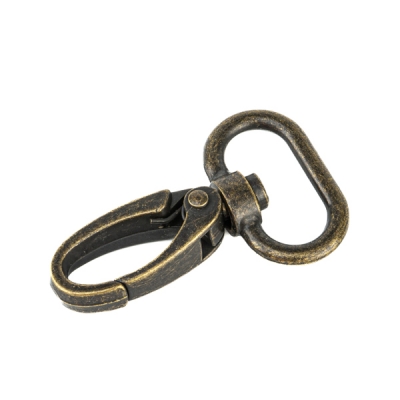 Karabiner 25mm altmessing