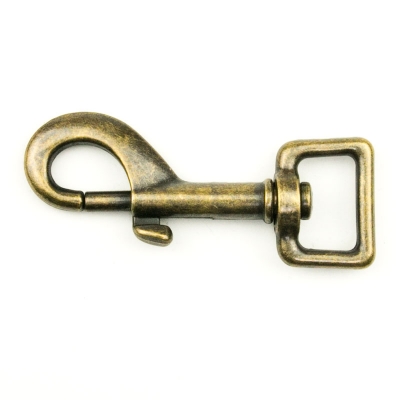 Bolzenkarabiner 20mm Durchlass altmessing