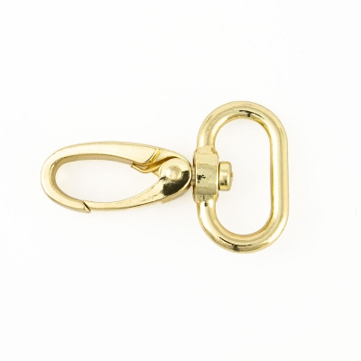 Karabiner 25mm gold vermessingt