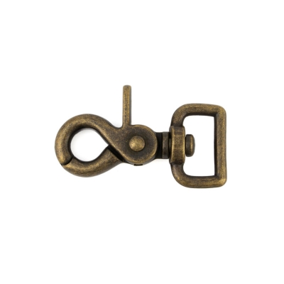 Scherenkarabiner 20mm altmessing