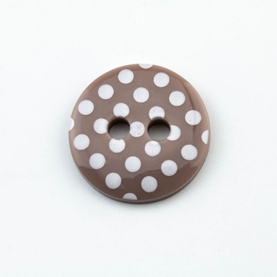 Knopf mit Punkten grau 13 mm