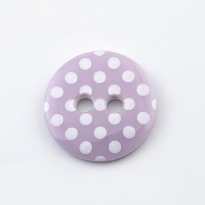 Knopf mit Punkten flieder 13 mm