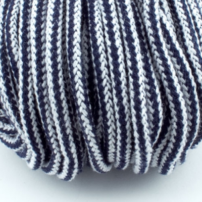 Baumwollkordel dunkelblau wei 5mm mit Kern
