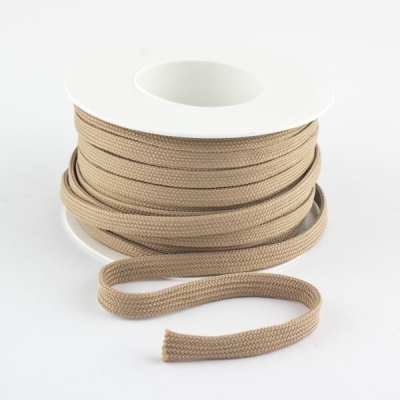 Flachkordel 10mm Polyester beige