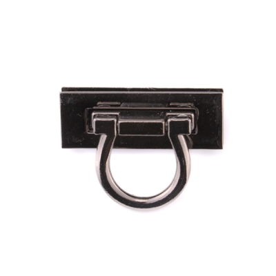 Taschenverschluss schwarz glnzend 17mm x 45mm