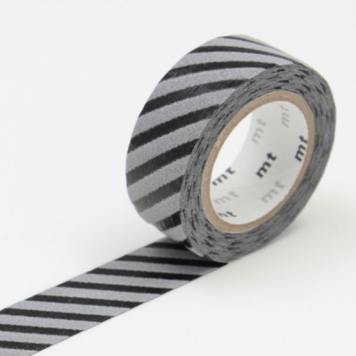 3m Flocky Tape mt fab 15mm Stripe Black + Gray