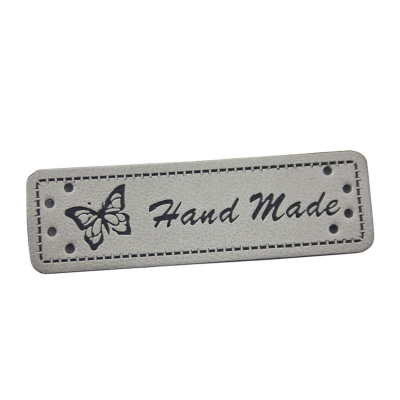 Handmade-Label grau 50mm x 15mm