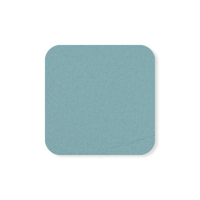 Blanko Patch Kunstleder abgerundet 35 x 35 mm graublau