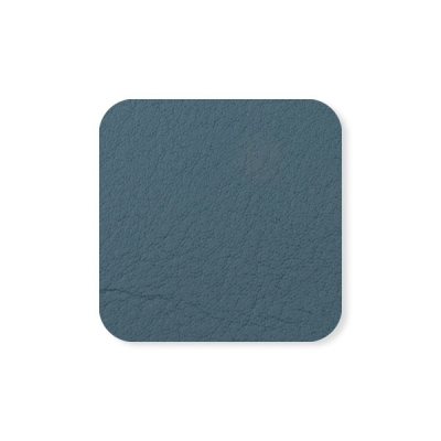 Blanko Patch Kunstleder abgerundet 35 x 35 mm taubenblau