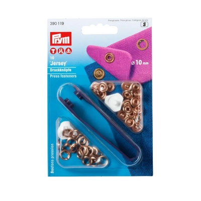 Prym Nhfrei-Druckknopf Jersey, 10mm, kupferfarbig 390119